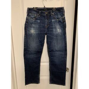 Silver Jeans Mens‎ 34x30 Blue Grayson Heritage Straight leg Dark Wash Denim